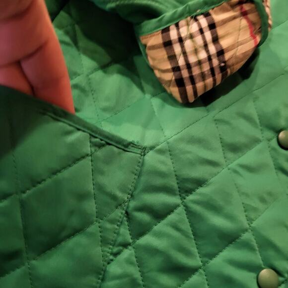 Selena Sport Green Quilted Jacket Plaid Tartin Lined Pockets XL - Picture 7 of 9